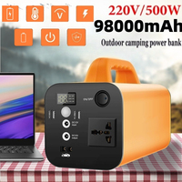 500W 98000mAh Portable Power Station 220V Generator Lifepo4 Battery Outdoor Camping Charger Emergency Power Bank AC DC Output