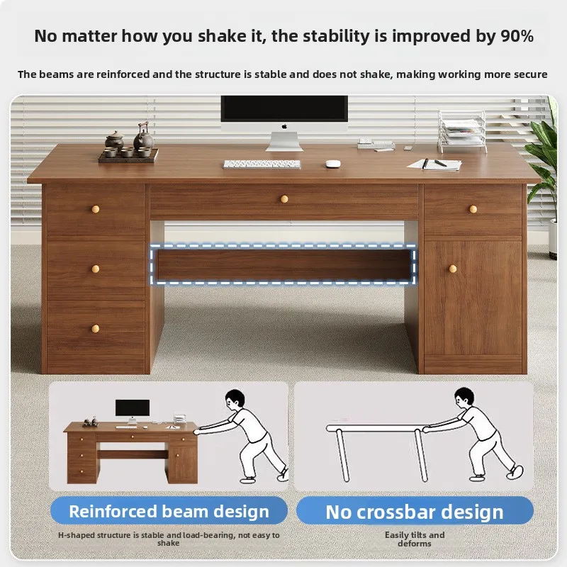 Computer desk Desktop with pump Home bedroom Student study writing desk Modern simple workbench Financial desk