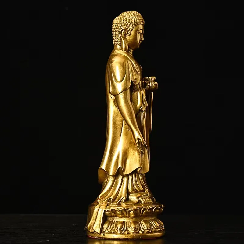 Brass Standing Sakya Buddha Home Decoration Hall Decoration Metal Crafts One Piece Dropshipping