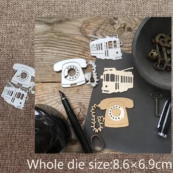 New Design Craft Metal stencil mold Cutting Die Telephone train decoration scrapbook die cuts Album Paper Card Craft Embossing