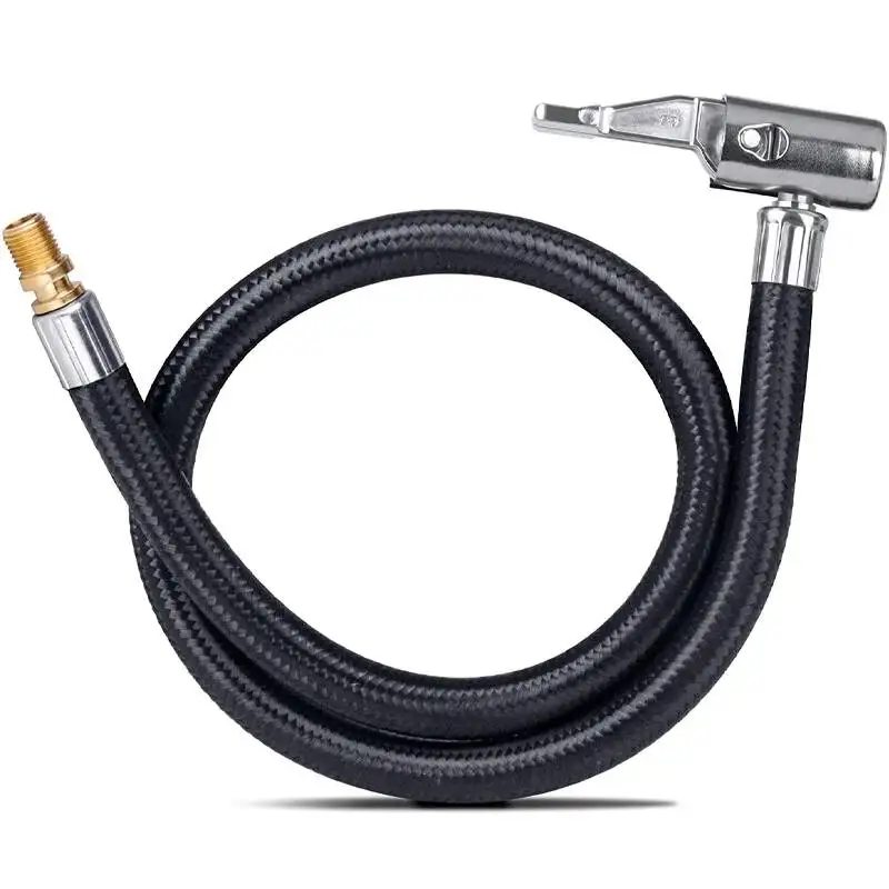Mangueira de Inflador de Pneus de Carro, Tubo Extensor de Bomba de Ar Inflável, Adaptador de Conexão de Pneu com Rosca, Bico de Ar com Trava para Bicicleta e Moto