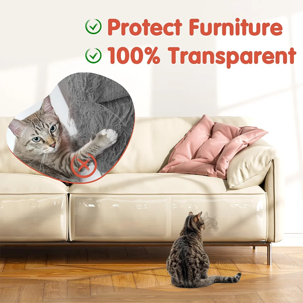 New Anti-cat Scratch Anti-cat Scratching Sticker Self-adhesive Transparent Scratch Guard Mat Durable PVC Anti-cat Scratching Mat