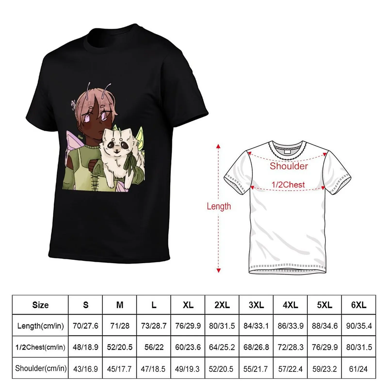 fairy girl and pomeranian T-Shirt rapper graphic tees customs design your own Men's t shirts