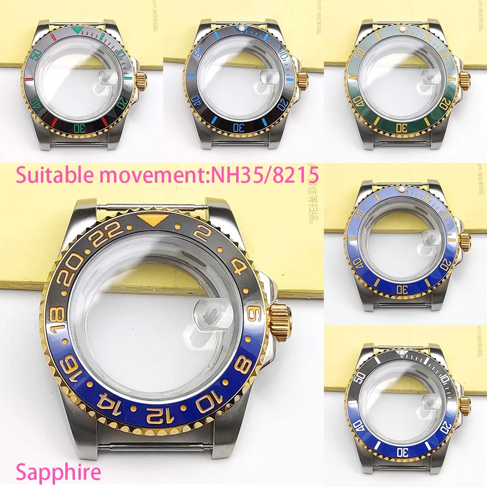 

Sell well 40mm Mechanical diver watch case Sapphire suitable for NH35/36/4R/8215 movement waterproof