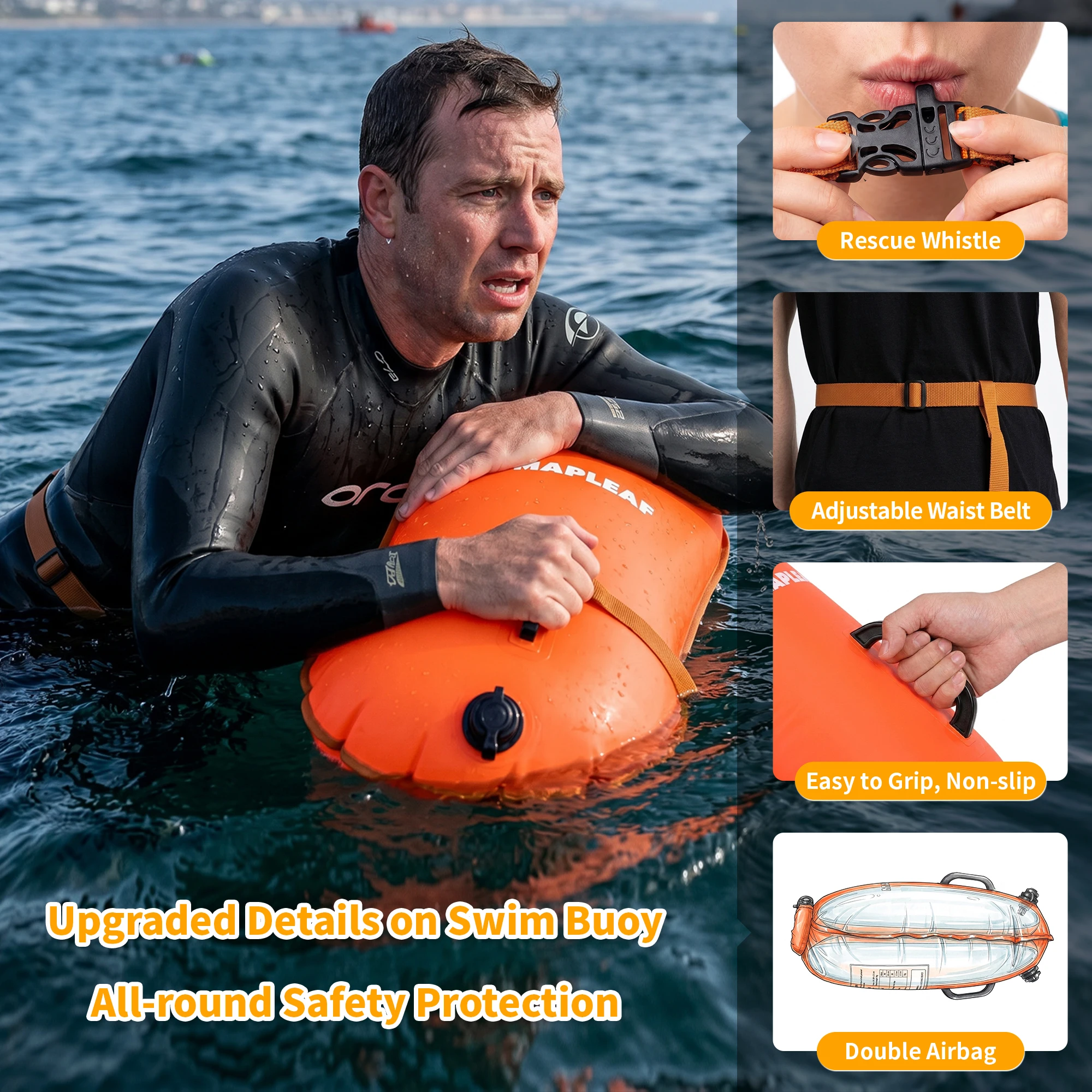MAPLEAF Swim Buoy Tow Float Sa - Swim Buoy Open Water review and price