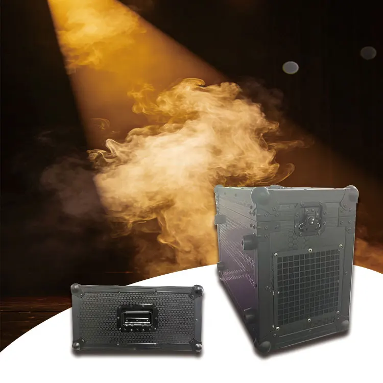 Portable Fog Machine 2000W Water Based Black Flight Case DMX512 2CH Haze Machine Stage DJ Night Club Bar Disco
