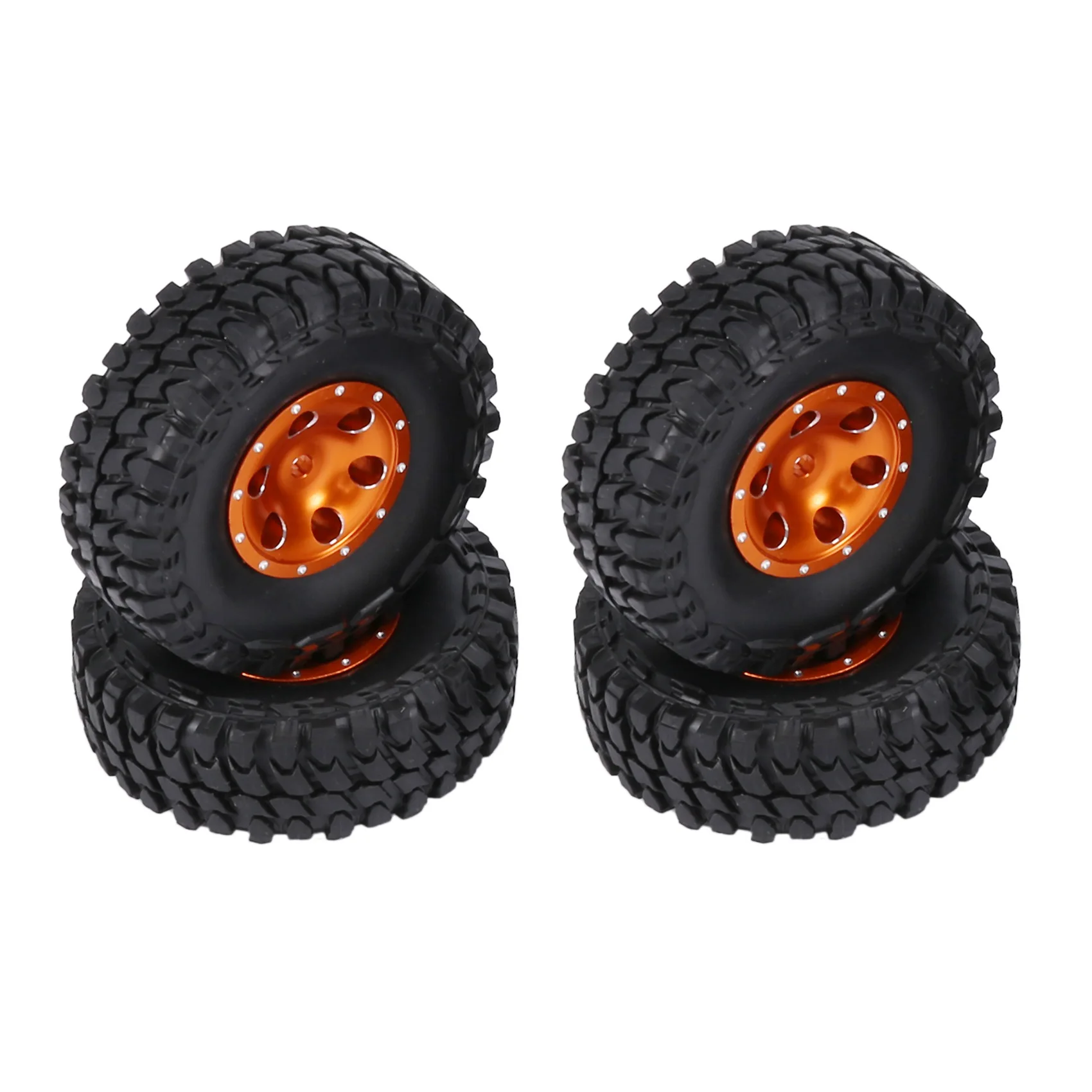 54X19mm 1.0 Beadlock CNC Wheel Rims & Tires with Extended Hex for 1/24 RC Crawler Car Axial SCX24 AXI90081 Upgrade Parts