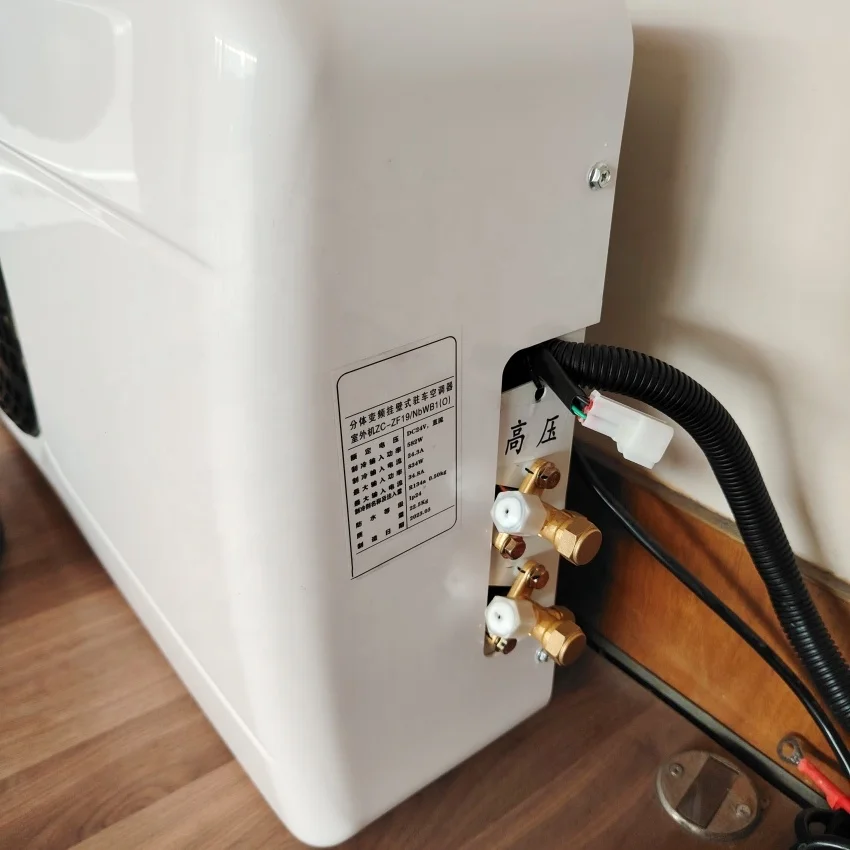 نظام تكييف الهواء للضاغط الدوار المزدوج للمقصورة المنفصلة وحدة التيار المتردد 24 فولت مكيف هواء لوقوف السيارات للشاحنة #6