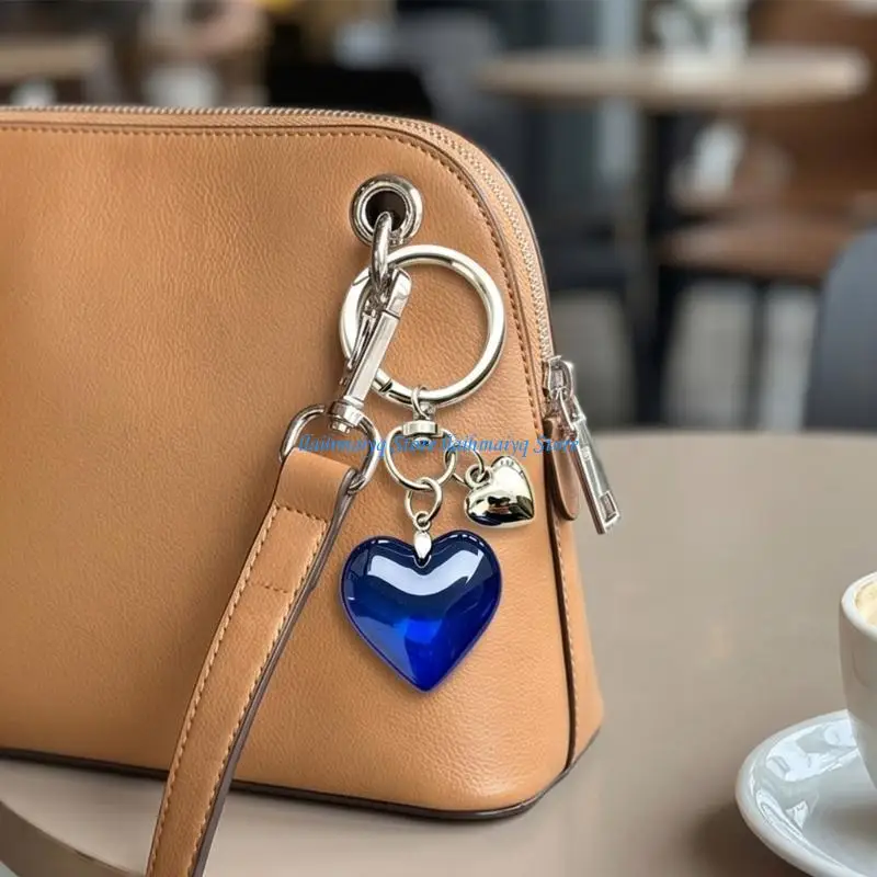 573B Heart Keychain Aesthetic Keychain Accessories Car Rings for Womens
