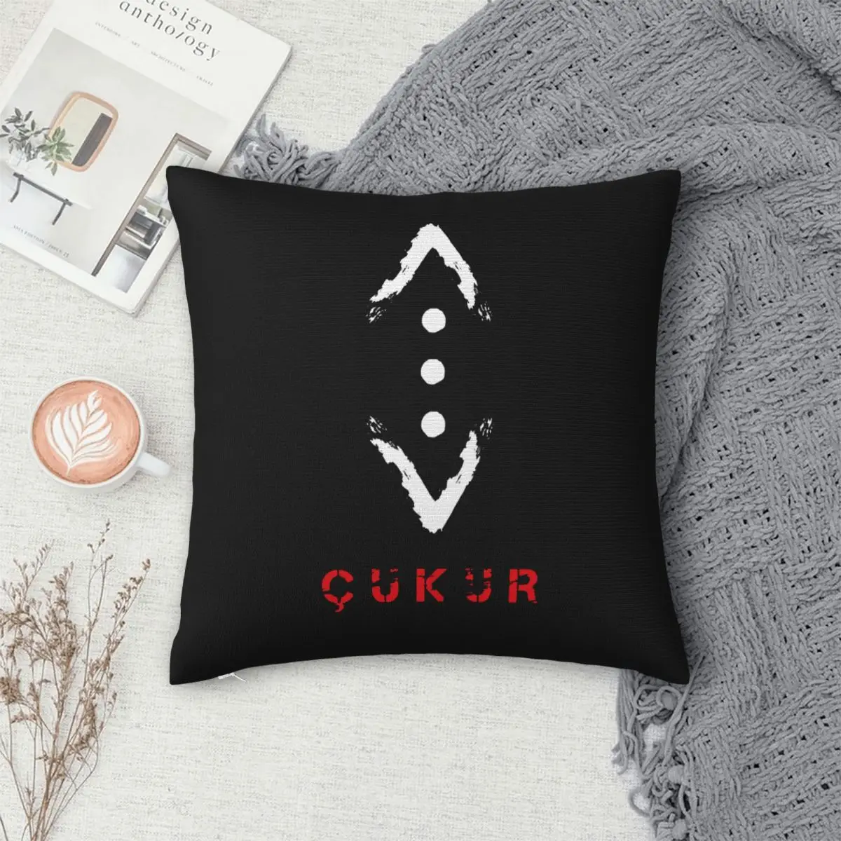 Print The Pit (Cukur) Throw Pillow Cover Pillowcase Natural Breathable Cushion Cover