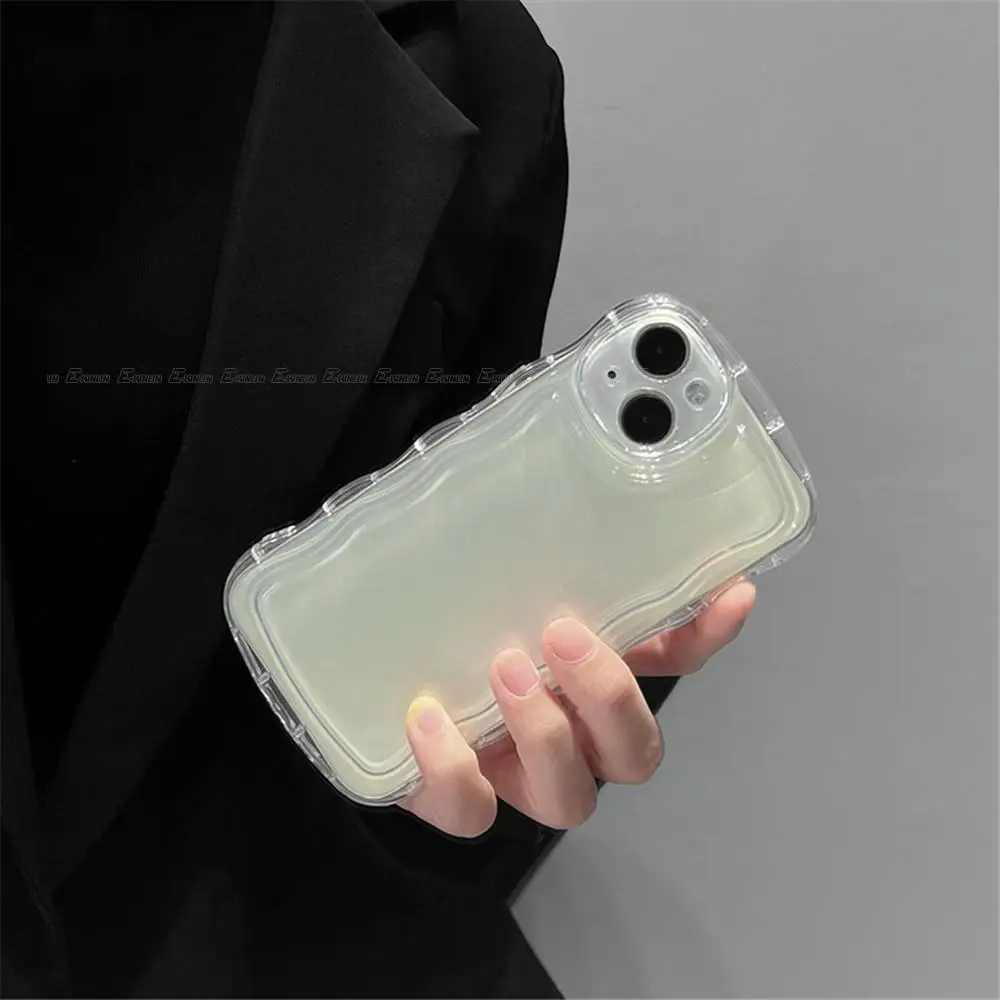 Aesthetic Slim Oval Curly Wave Bumper Phone Case For Huawei Honor 90 80 50 70 60 SE Pro Plus TPU Silicone Back Cover