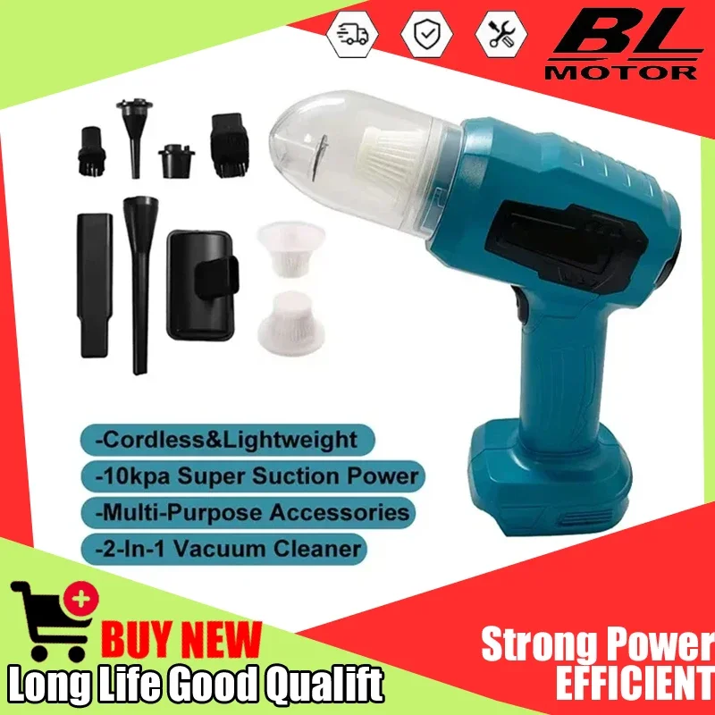 

Cordless Mini Car Vacuum Cleaner Multifunction Dust Collect Handheld Rechargeable Hot Fit Makita 18V Battery Power Cleaner