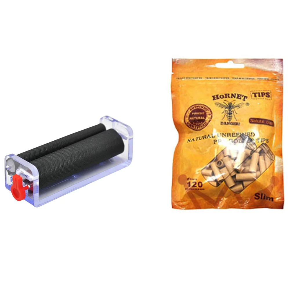 

70mm Adjust Size Manual Tobacco Roller Portable Cigarette 6mm Pre-rolled Tobacco Paper Filter Smoking Accessories