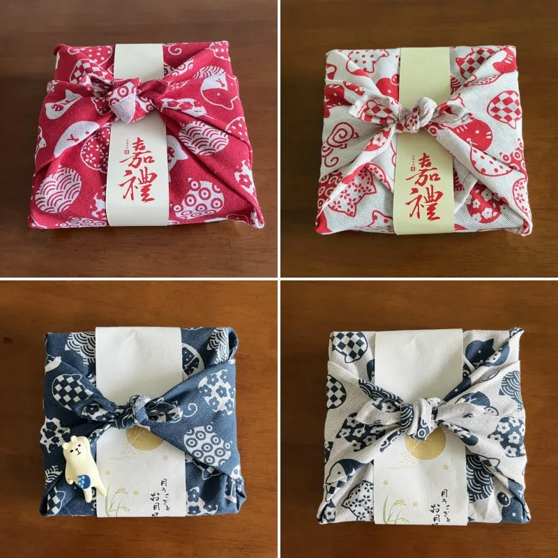 70x70cm Japanese Handkerchief Furoshiki Bento Wrapping Cloth New Year Wedding Festival Ramadan Gift Package Kerchief