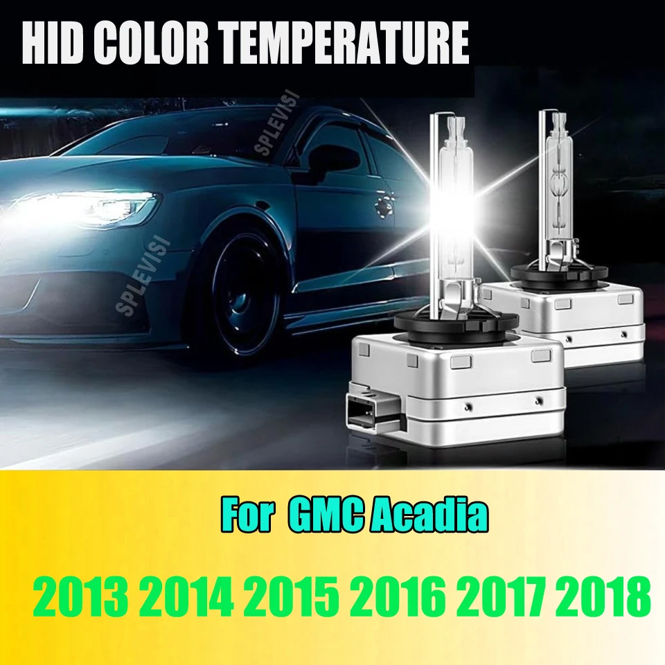 

Car Xenon Headlight 6000K White Improved visibility better roadway illumination For GMC Acadia 2013 2014 2015 2016 2017 2018