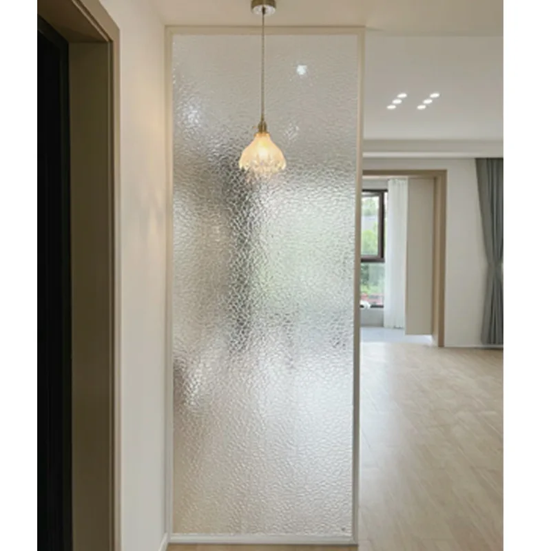 Foshan factory wholesale aluminum alloy living room glass screen Changhong glass modern simple hotel decoration