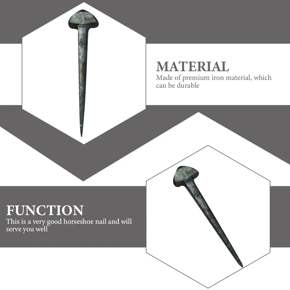 50pcs Nails Durable Iron Accessories Compact Professional Horse Equipment Farrier Replaceable Horse Equipment Tools