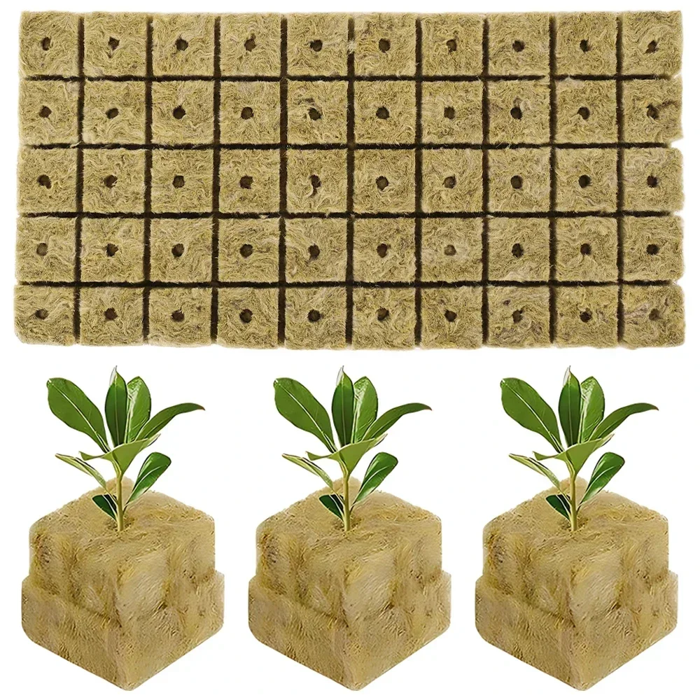 Cubos de medios de cultivo hidropónico de lana de piedra, Cubo de plantas, sustrato sin suelo, esponja de plantación, enchufe, bloque de plántulas,