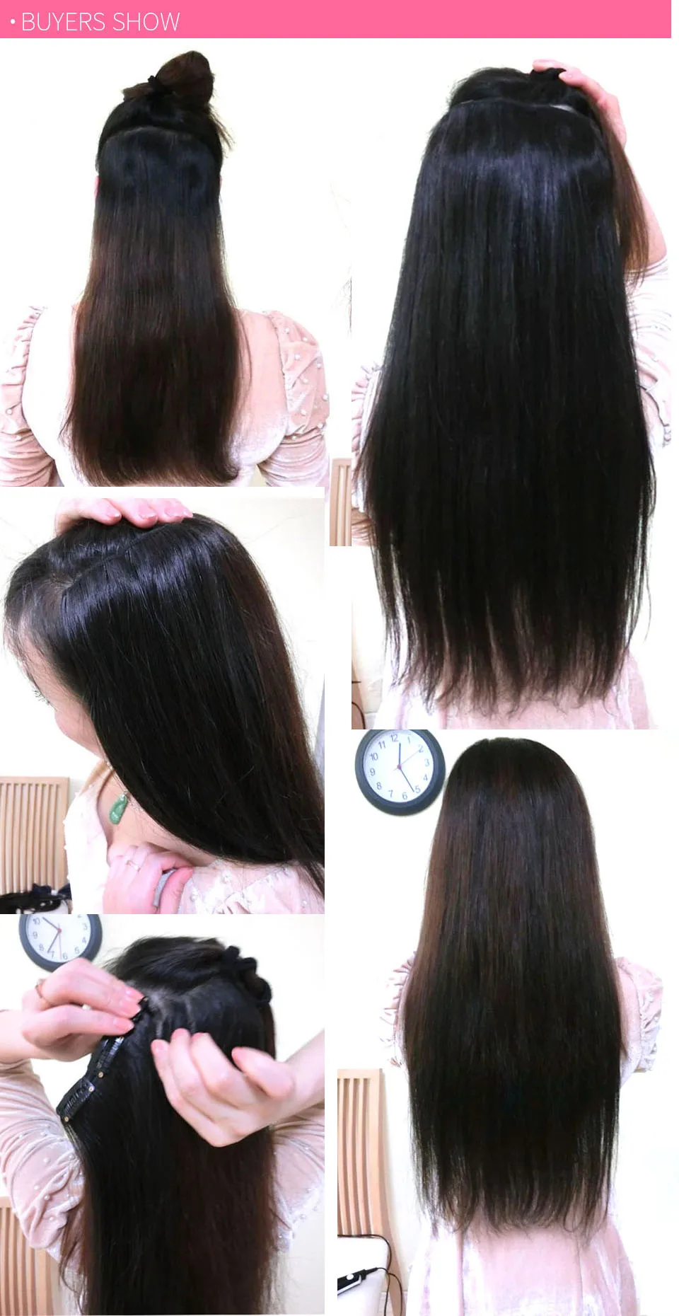 ZZHAIR 100% Human Hair Extensions 16"-26" Machine Made Remy Hair Weft Weaving 100g/Pcs Straight Natural Silk Non-clips