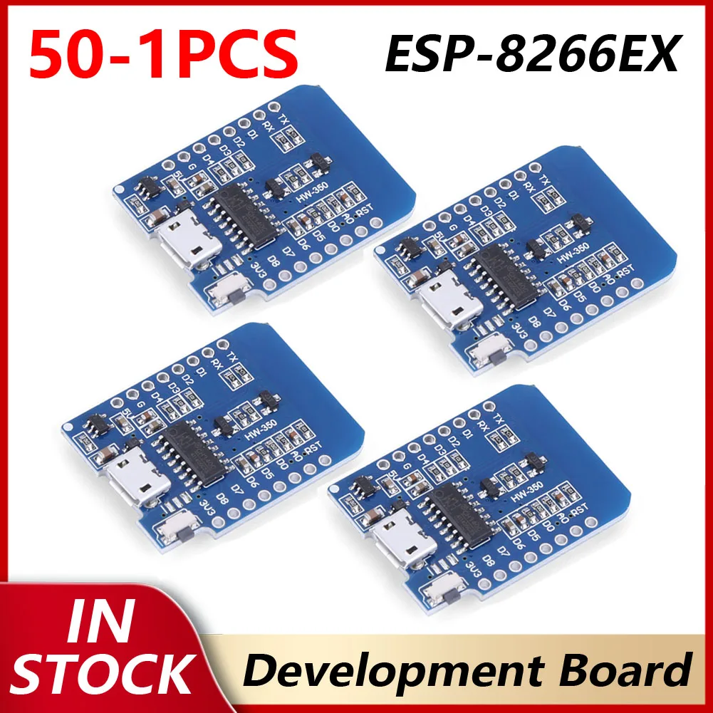 50-1pcs D1 Mini Nodemcu Lua Expansion Board Support OTA Launch Wifi Development Board for Arduino Compatible with WeMos D1 Mini