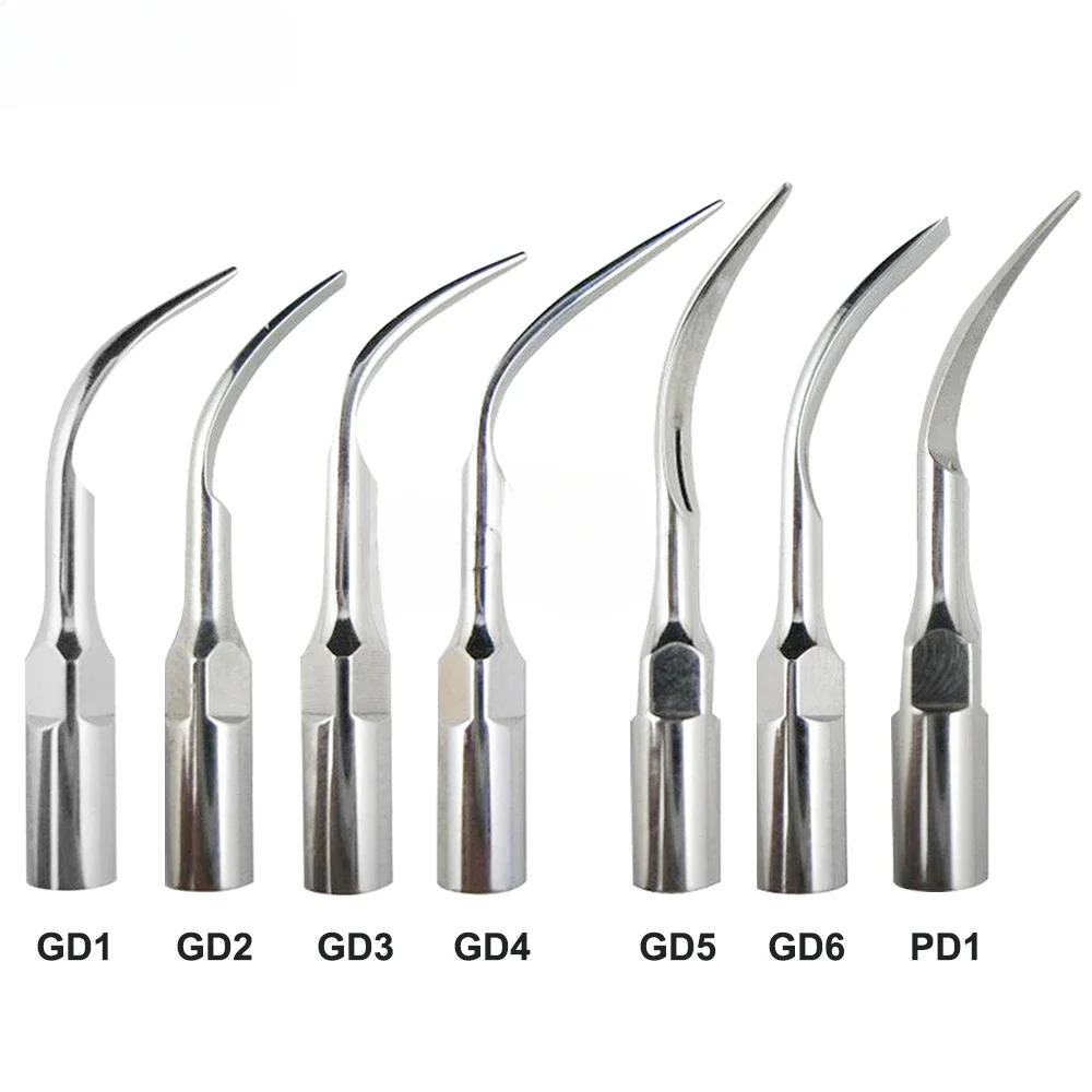 5 pcs x GD1/ GD2 /GD3/ GD4/ GD5/GD6/PD1/ED1/ED2/ED3/ED4 Dentals Scaler Tips for Satelecs DTEs NSKs Ultrasonics Scalers Handpiece