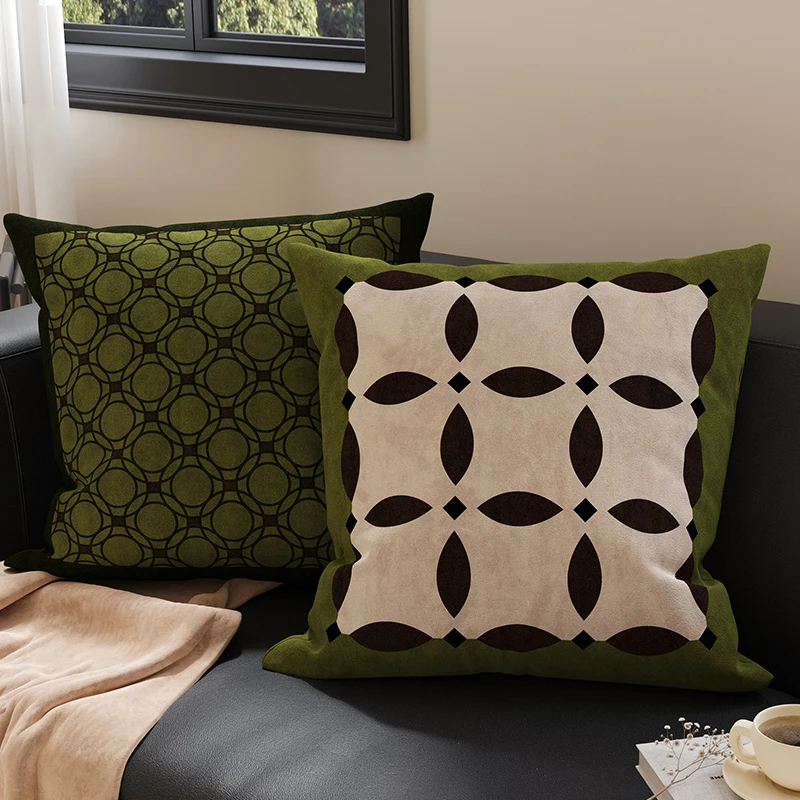 Vintage Style Square Sofa Pillow Covers Hotel Homestay Soft Decoration Cushion Backrest Pad Living Room Decorative Pillows