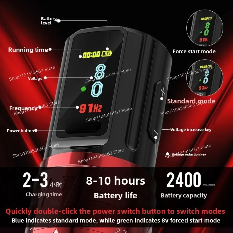 XNET Wireless Tattoo Pen, Professional Tattoo Creation Tool, Portable Wireless Tattoo Machine