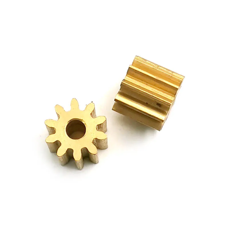 10T 0.8M Copper Gear OD=9.5mm Thickness=8mm 10 Teeth Brass Pinion Hole 3/3.17/4/5mm 103A 104A 105A