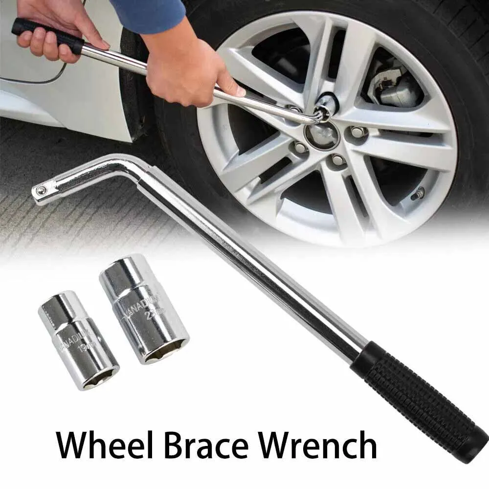 Professional Extendable Wheel Brace Wrench Telescopic with Socket Tyre Nut 17mm 19mm 21mm 23mm For Car Repairs Tools