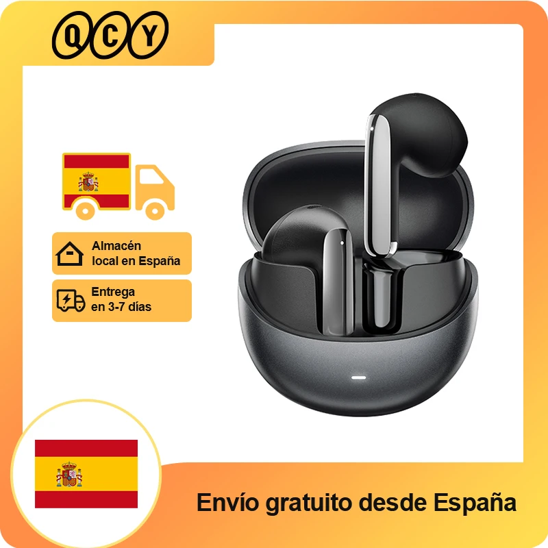QCY-auriculares inalámbricos con Bluetooth 5,3, dispositivo de Audio de alta resolución, LDAC, 6 micrófonos, AI, HD, conexión multipunto, AilyBuds Pro + ANC, HT10