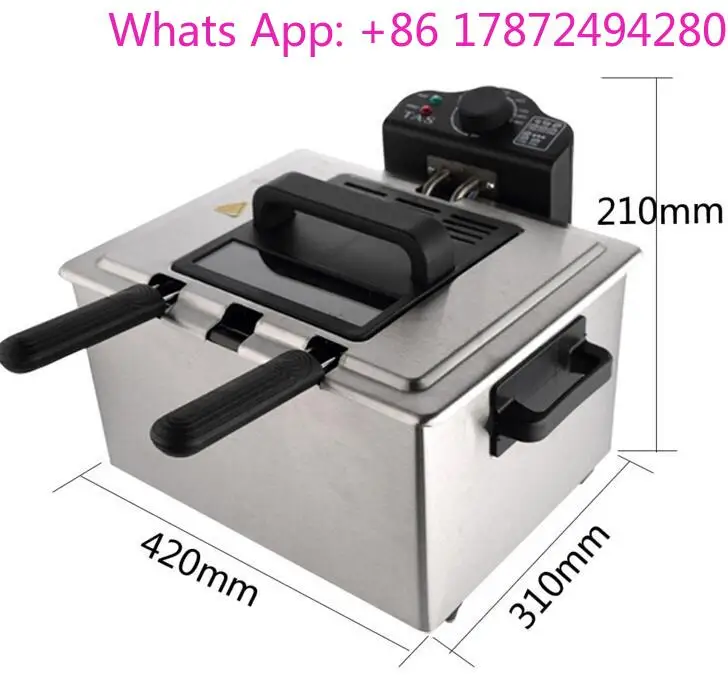 5L Electric Deep Fryer Household Electric Deep Frying Machine Stainless Steel Frying Cooker