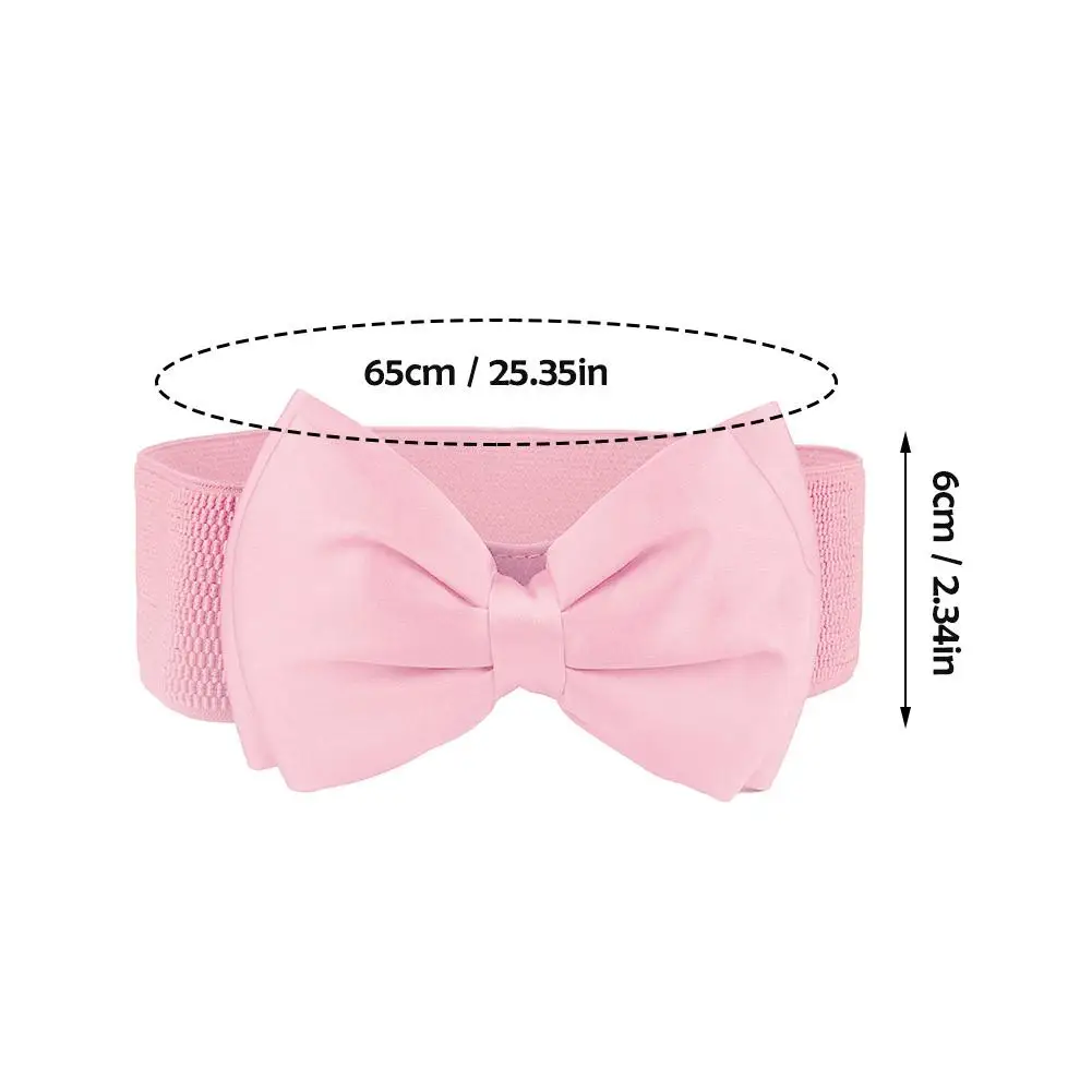 Chiffon Bow Elastic Waistband Versatile Dress Waist Decoration For Women Wide Corset Skirt Belt Party Dress Accessories