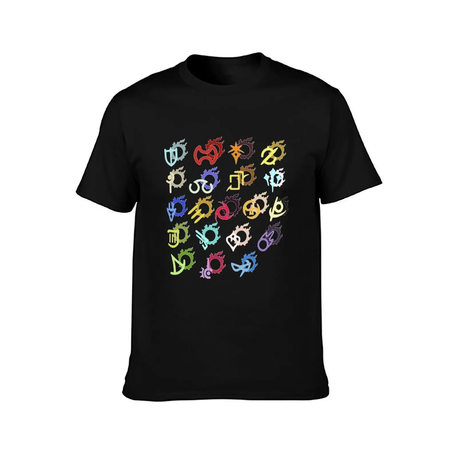Meteor Stickers T-Shirt Classic Crew Neck Cotton T-Shirt