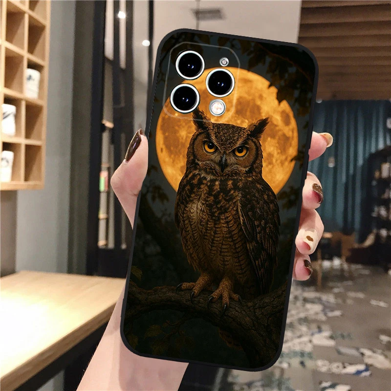 

Phone Case Carcasa Funda For iPhone 17 Pro Max 17 Air 16 15 14 13 Pro Max 15 16 Pro 15Plus Owls Animal