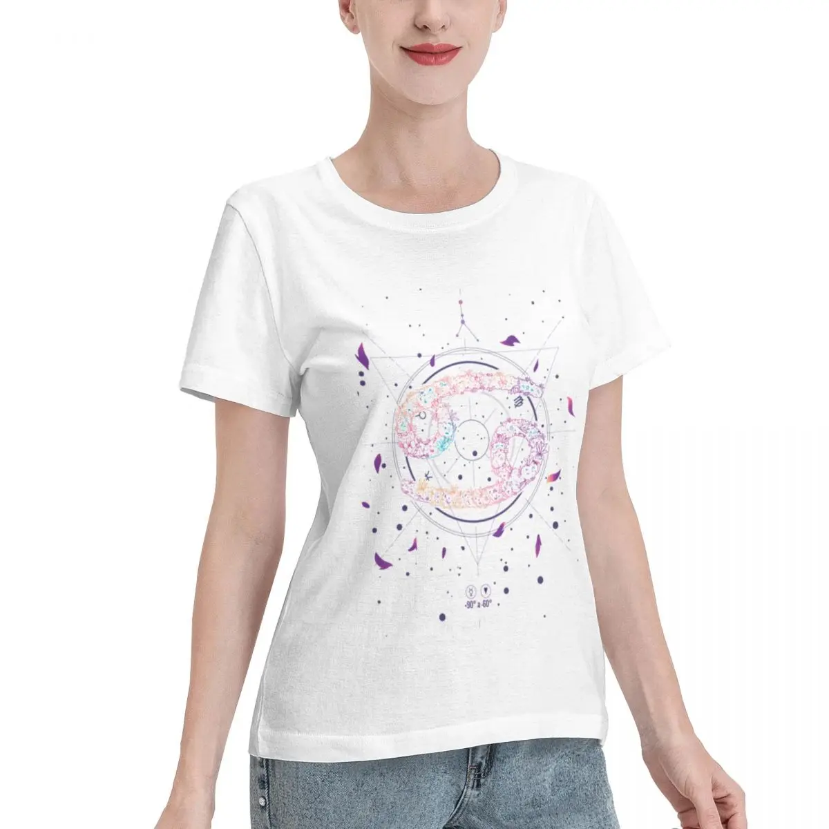 Skin Safe Cancer - Zodiac Sign Women's T-shirt Youthful Wholesale Blank Tee
