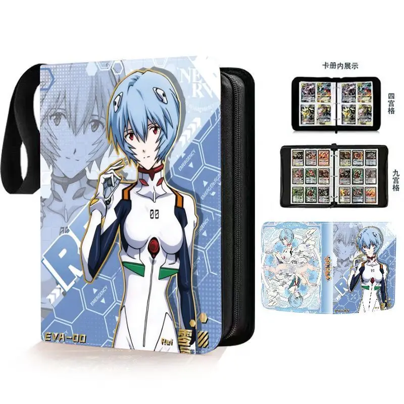 anime-evangelion-01-card-binder-4-9-pocket-trading-card-holder-card-binder-50-inner-pages-zipper-holder-up-to-400-900-cards-toy