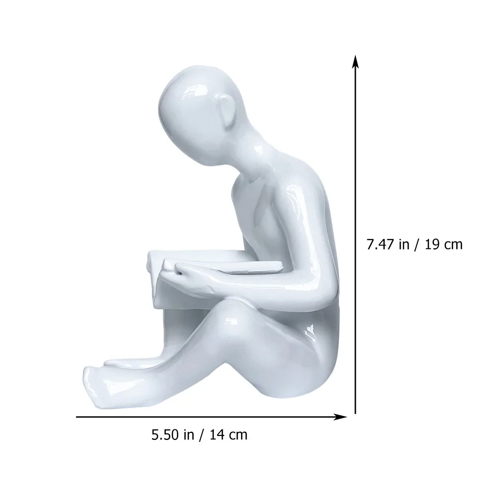 Decorative Bookend Resin Artware Household Bookshelf Adornment Desktop Organizer Modern Book End Scratch Protection Home Office