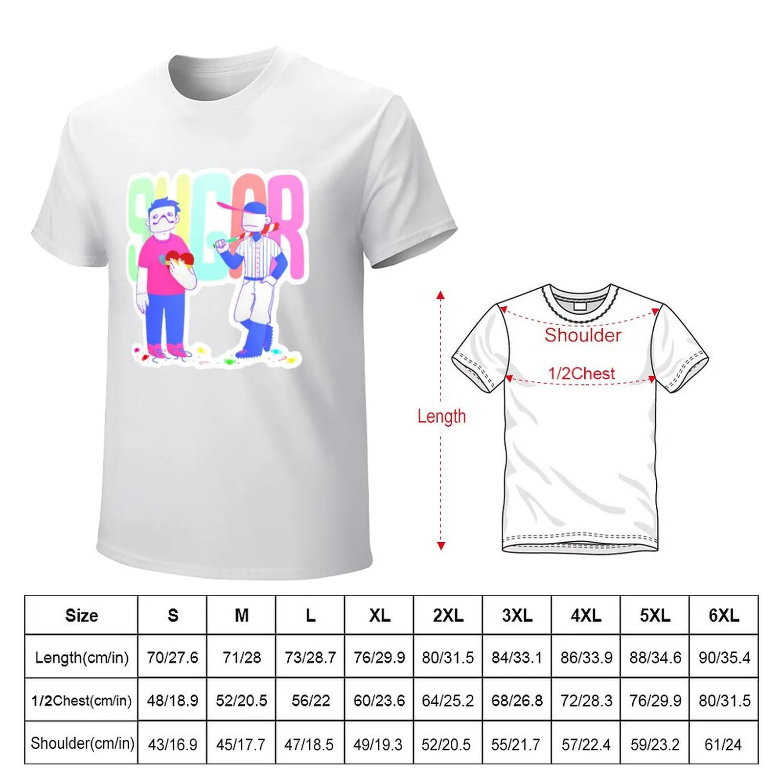 SUGAR - Zacharie and the Batter from Mortis Ghost's OFF T-Shirt summer top vintage new edition plain Men's cotton t-shirt