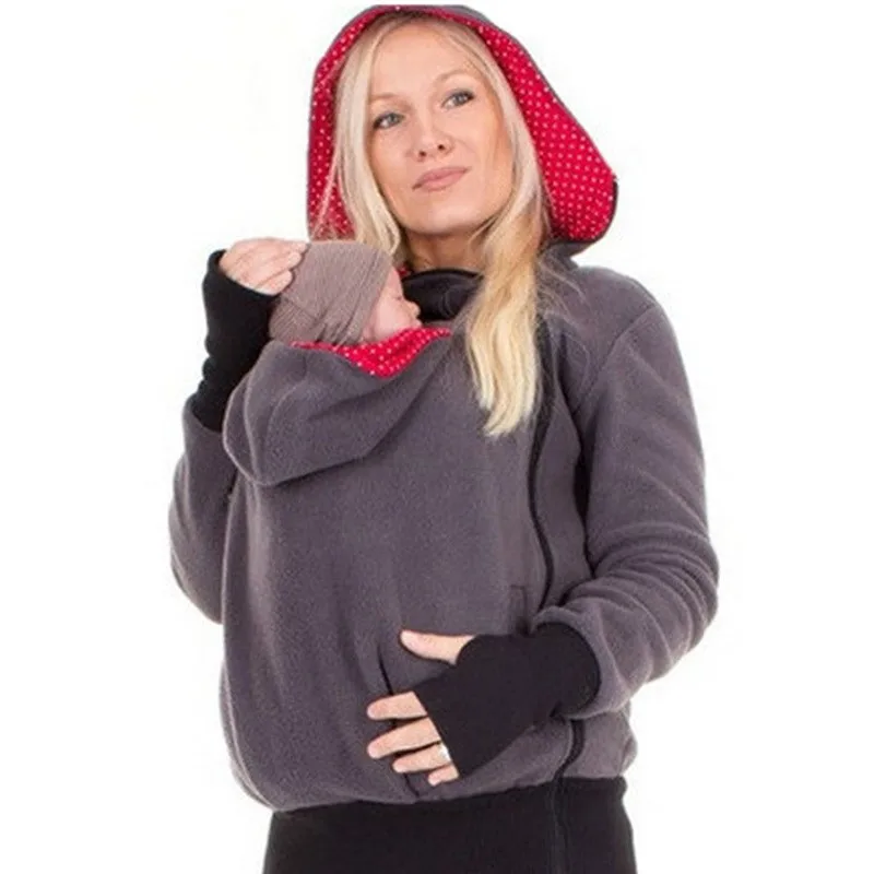 S-3XL Baby Carrier Jacket Kangaroo Hoodie Winter Maternity Hoody Outerwear Coat For Pregnant Women Carry Baby Pregnancy Clothing