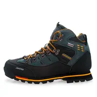 HIKEUP-zapatos altos de invierno para hombre, botas de nieve antifrío, impermeables, informales, acolchadas, cálidas, para caminar