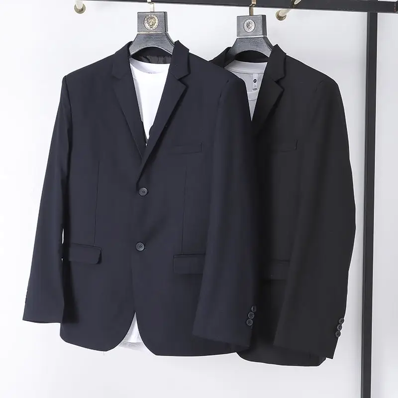 

Formal autumn and winter men's business pure black suit high-end suit jacket