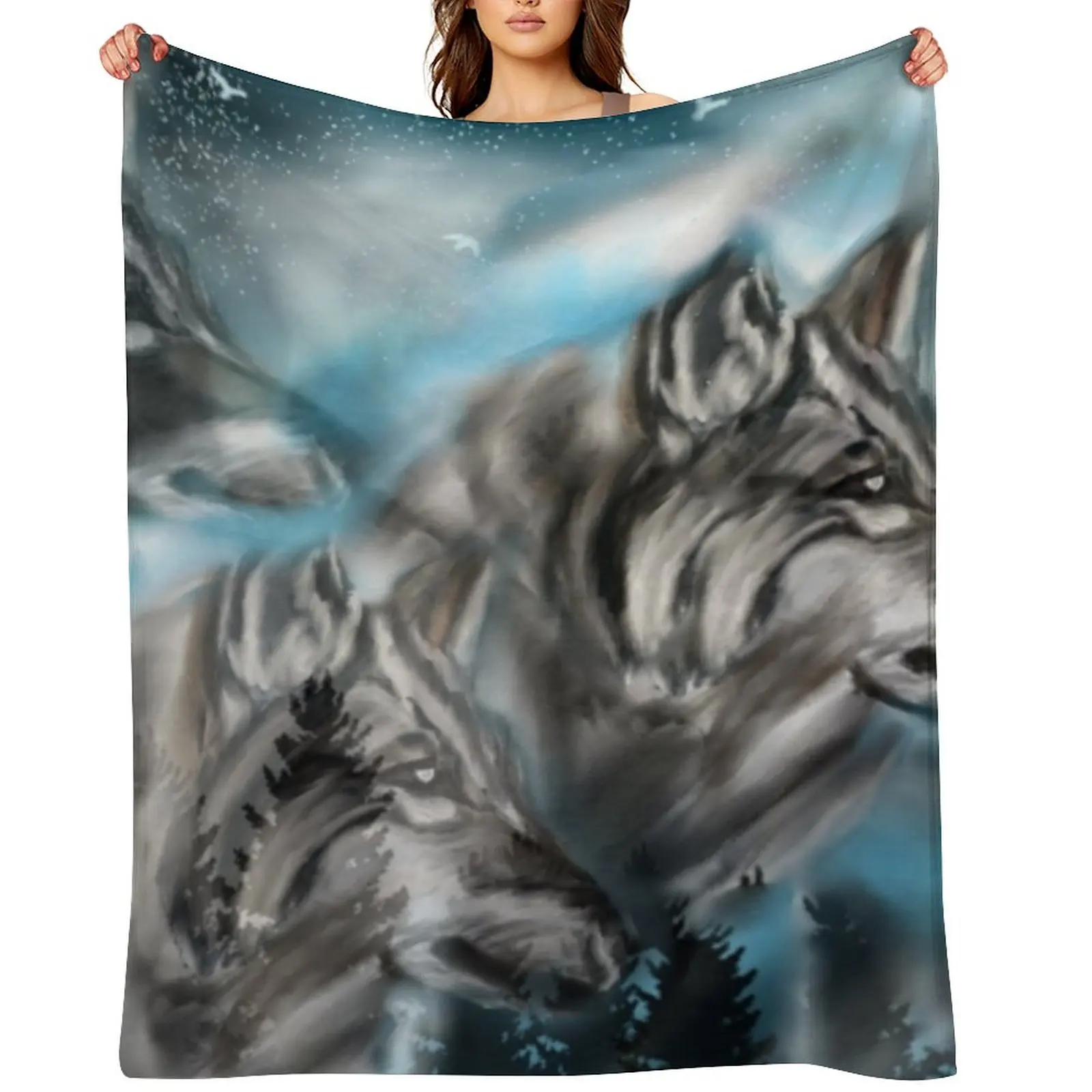 

Monlight Night Throw Blanket Multi-Purpose funny gift cosplay anime Luxury St Blankets