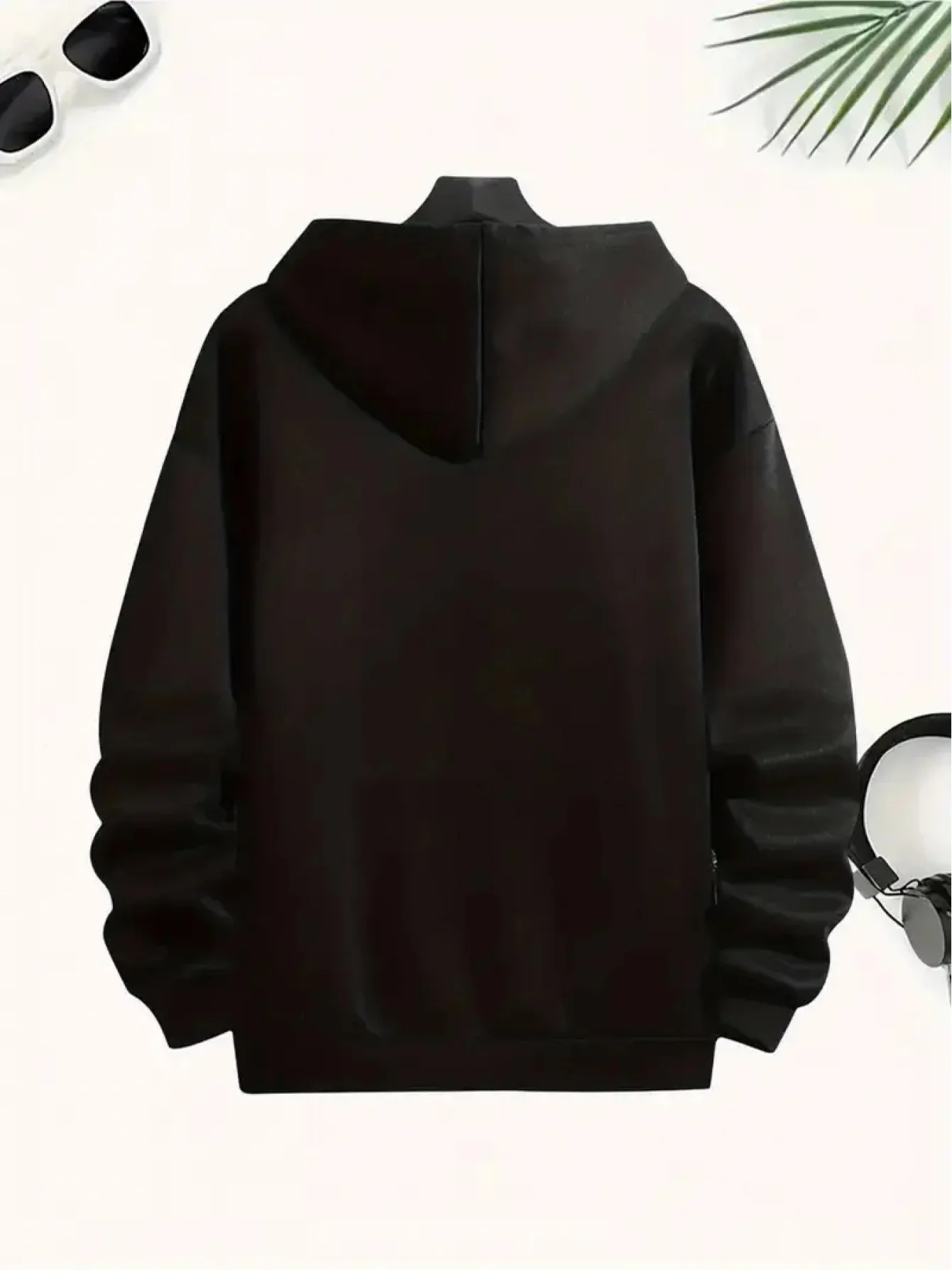 Personalized Attitude Text Print Men's Hooded Sweatshirt - American Street Trendy Hip-Hop Casual Daily Hooded Sweatshirt