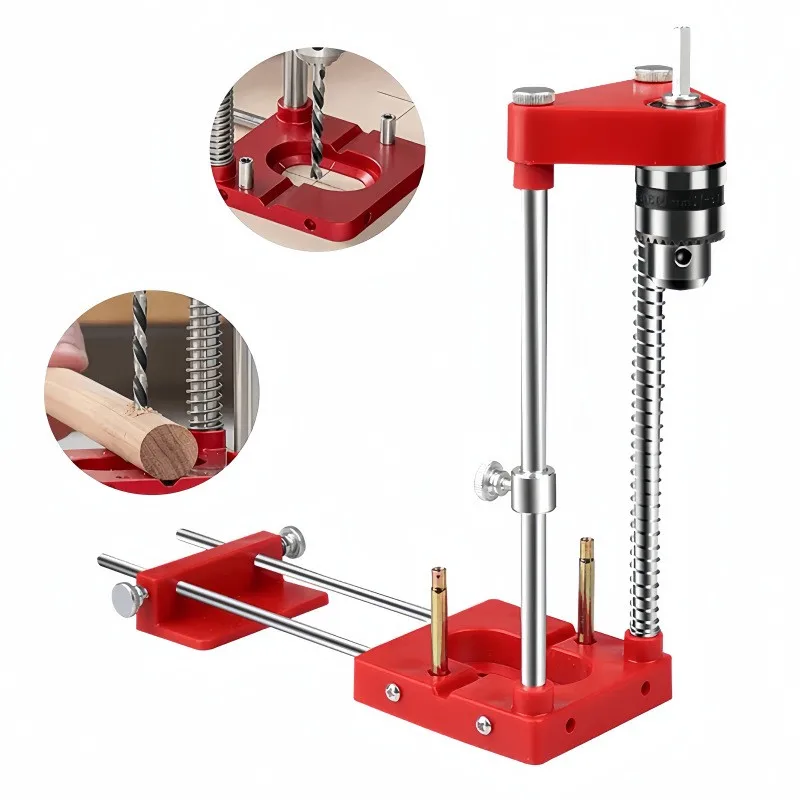 Drilling locator, multifunctional rod type auxiliary tool, woodworking adjustable drilling hole Holder