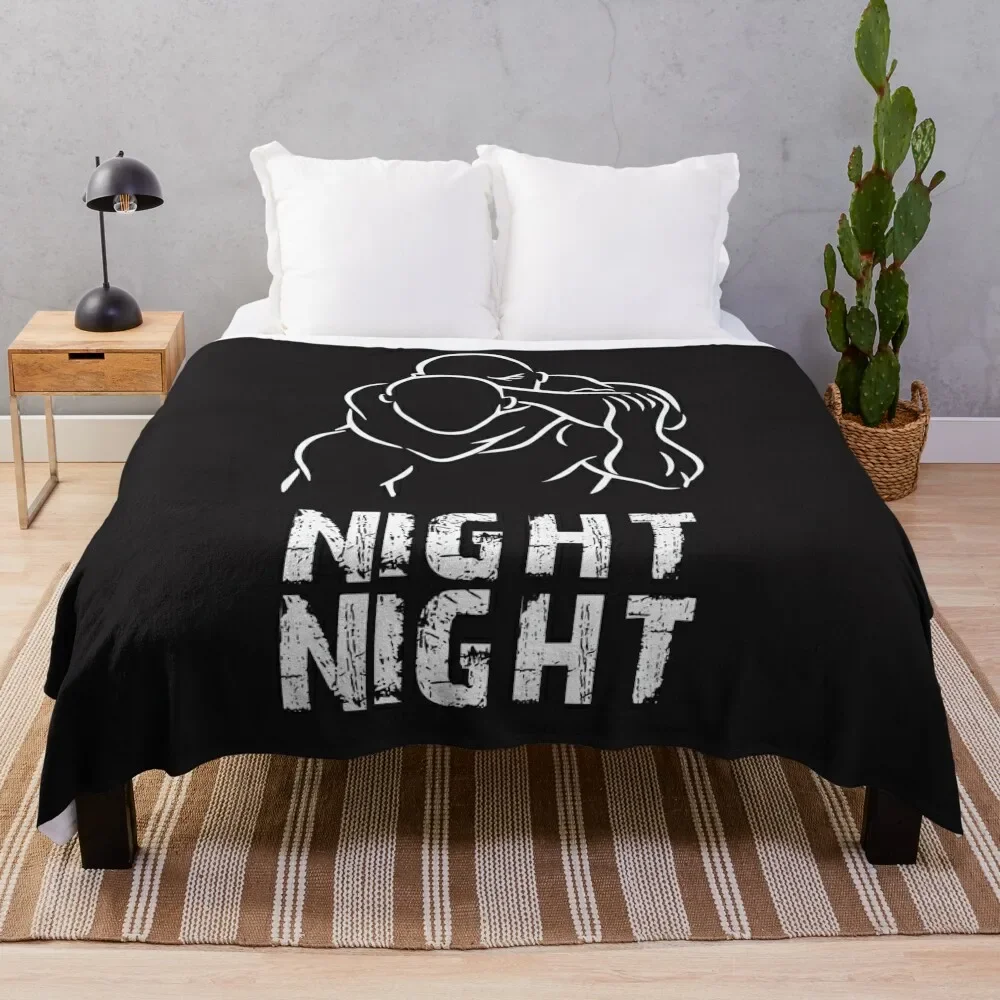 

Night Night BJJ Training Throw Blanket Faux Fur Soft Warm Blanket for Bed
