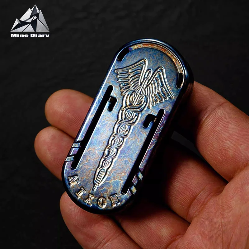ZDEDC Scepter Tuning Fork Push Slider Fidget Toys Titanium Alloy Anxiety Toys Office Desk Stress Relieving Fidget Slider