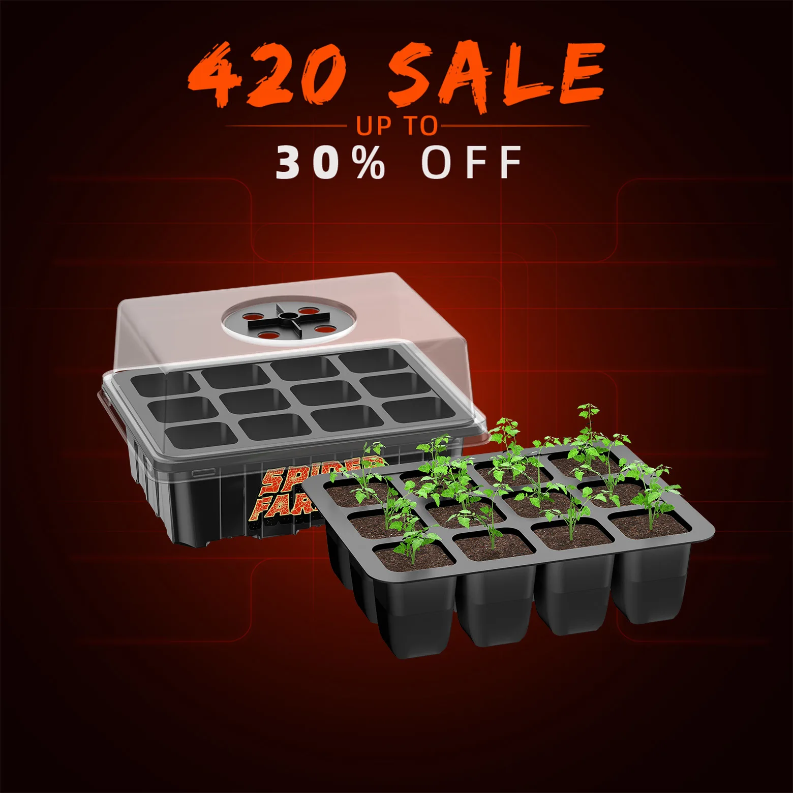 

Комплект стартовых лотков для семян паука-фермера — лотки для выращивания растений, упаковка из 4 штук для проращивания и культивирования