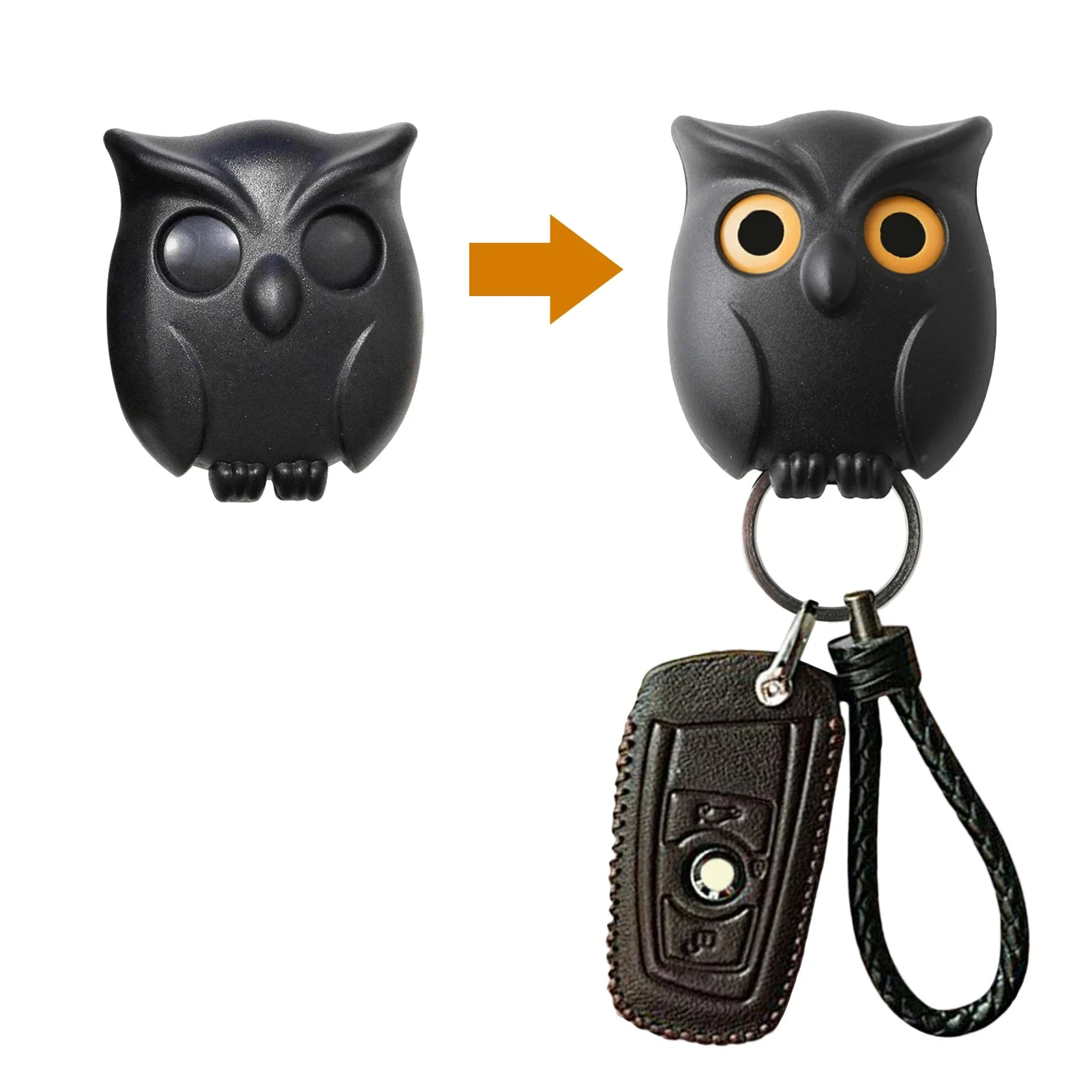 1 PCS Owl Night Wall Magnetic Key Holder Magnets Hold Keychain Key Hanger Hook Hanging Key Will Open Eyes Home Decoration