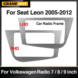 2Din Car Radio Frame For Seat Leon 2005-2012 LHD/RHD Stereo Radio Panel Dash Mounting Frame Bezel For 7/8/9 Inch Radio