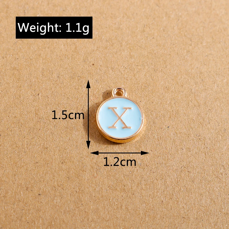 10 Stück 4 Farben süße Mini-Alphabet 26 Buchstaben Charms Anhänger für Schmuckherstellung Halskette Armband Ohrringe DIY Geburtstagsgeschenke – Detail 1